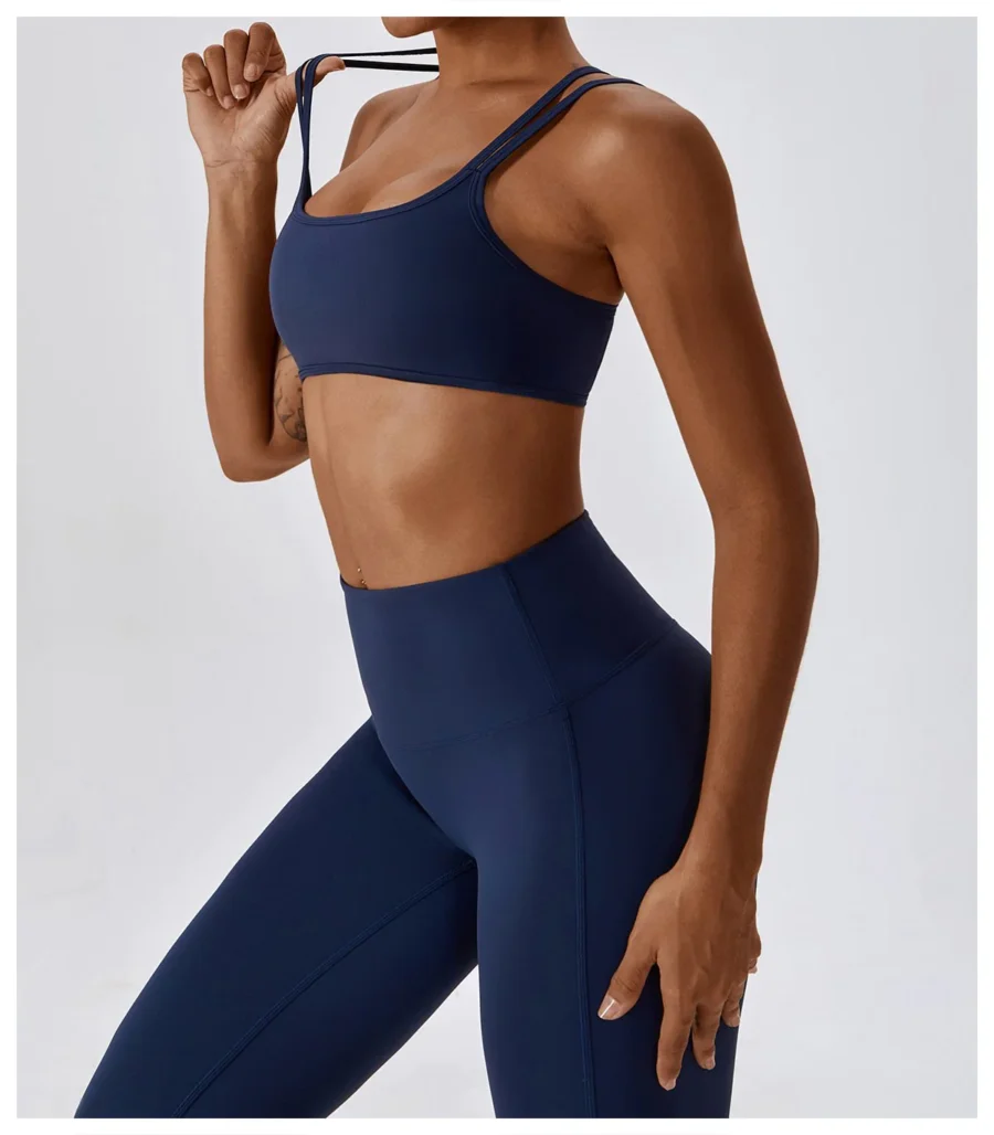 Aeroflex Sculptfit Yoga Set 1 Bra Trousers Badge Blue 3