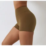 High Rise Seamless Compression Shorts Birch Tea Brown 4