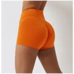 High Rise Seamless Compression Shorts Earl Orange 4