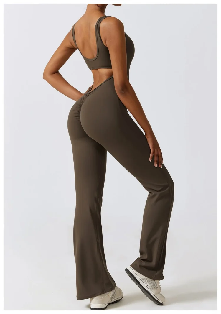 Peach Hip Lifting Jumpsuit Hollow Out Back Jiao Tea Cafe 4