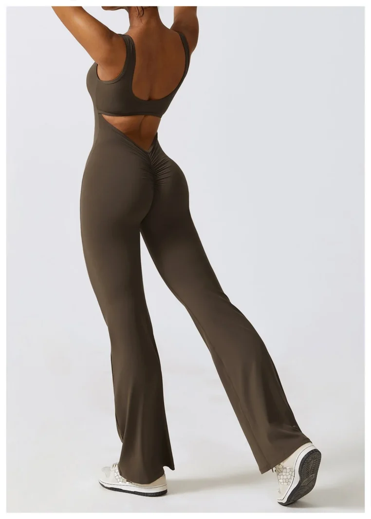 Peach Hip Lifting Jumpsuit Hollow Out Back Jiao Tea Cafe 6