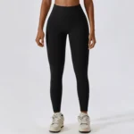 Quick Dry Hip Lifting High Waist Yoga Pants Advanced Black 1