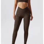 Seamless High Waist Sports Leggings Coffee 1