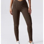 Seamless High Waist Sports Leggings Coffee 3