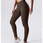 Seamless High Waist Sports Leggings Coffee 4