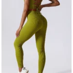 Seamless High Waist Sports Leggings Green 1