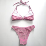 Halterneck Pink Bikini Set