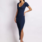 V-Neck Midi Dress