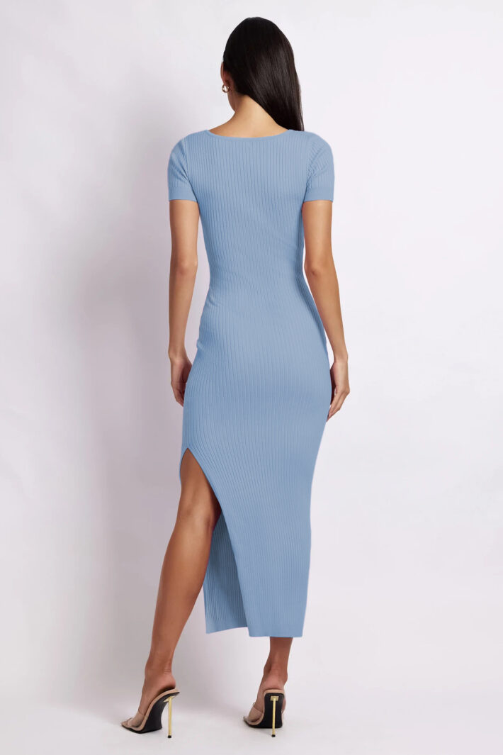 V-Neck Midi Dress