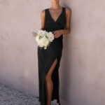 V-Neck Bridesmaid Dress