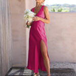 V-Neck Bridesmaid Dress