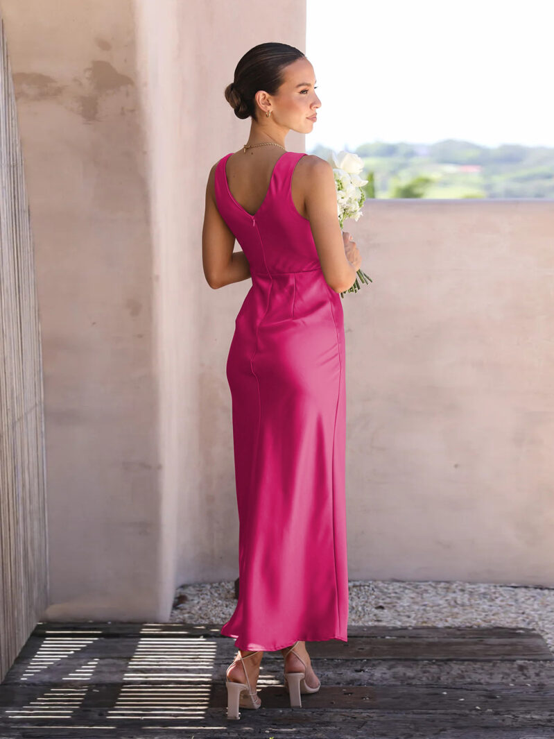 V-Neck Bridesmaid Dress