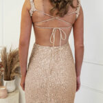 Backless Glittery Dress