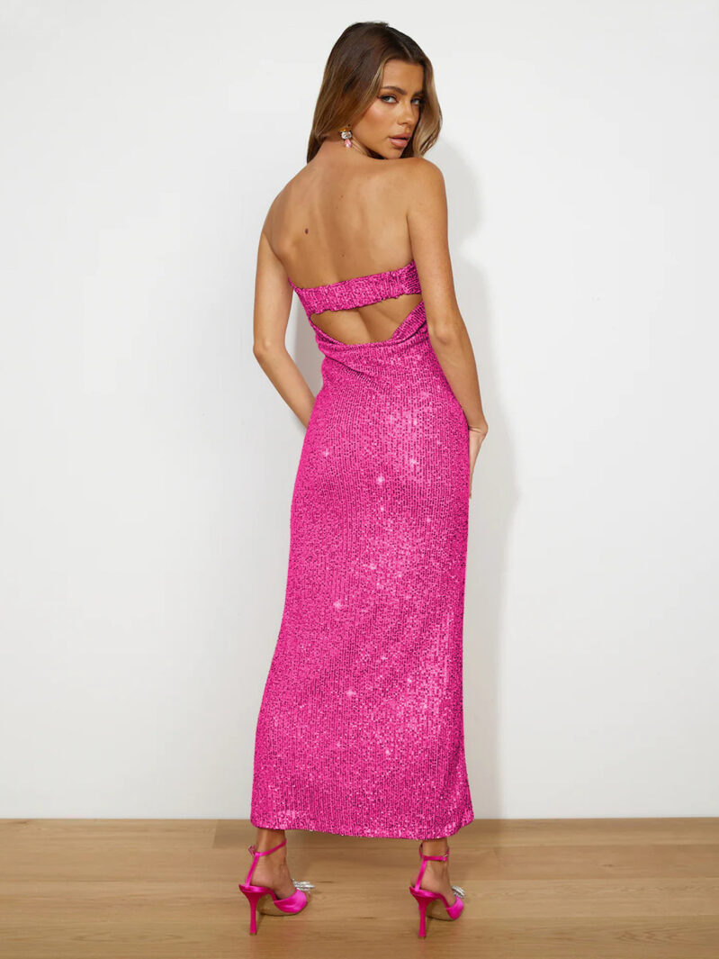 Glittery Bandeau Dress