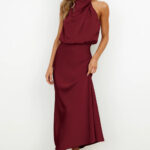 High-Neck Sleeveless Dress