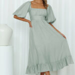 Puff Sleeve Frill Dress 2