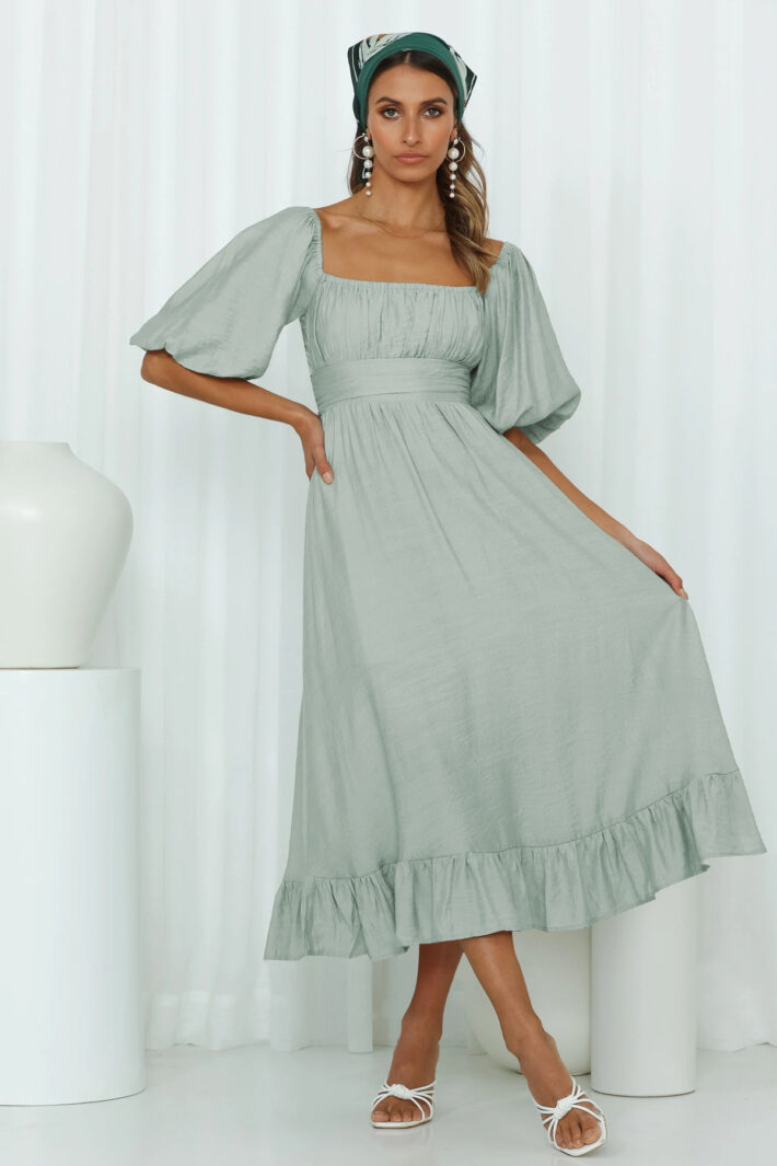 Puff Sleeve Frill Dress 2