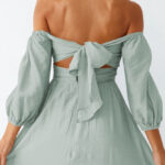 Puff Sleeve Frill Dress