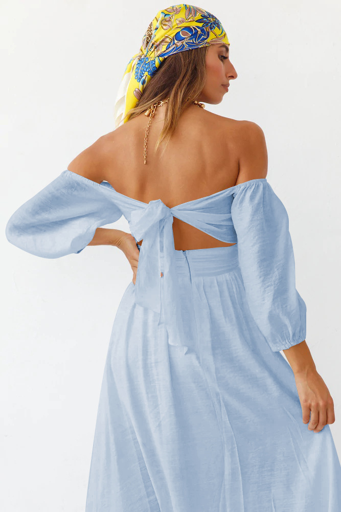 Puff Sleeve Frill Dress