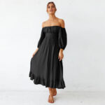 Puff Sleeve Frill Dress