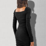 Edgy Square Neck Dress