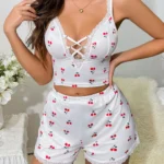 Cross Front Pajama Set