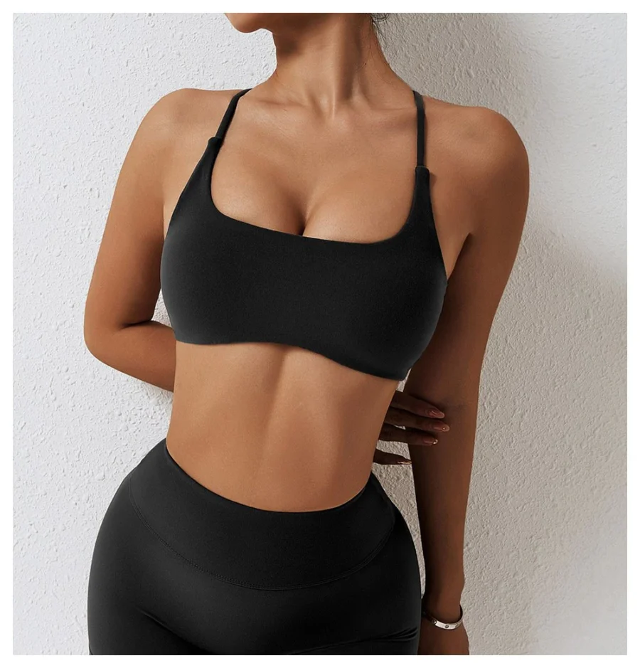 Cross Back Yoga Bra