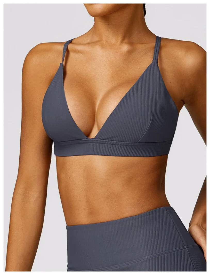 Deep V Yoga Bra