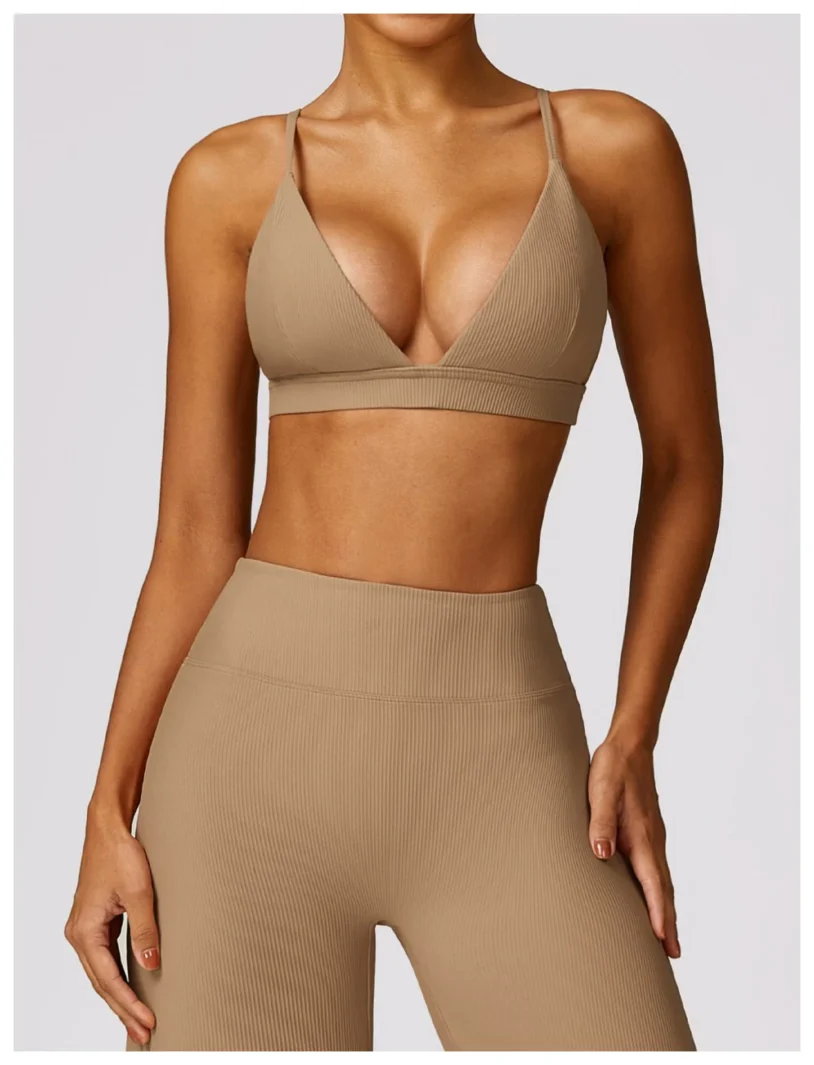 Deep V Yoga Bra