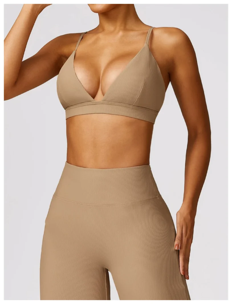 Deep V Yoga Bra