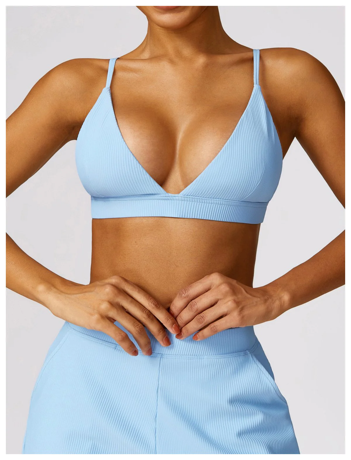 Deep V Yoga Bra