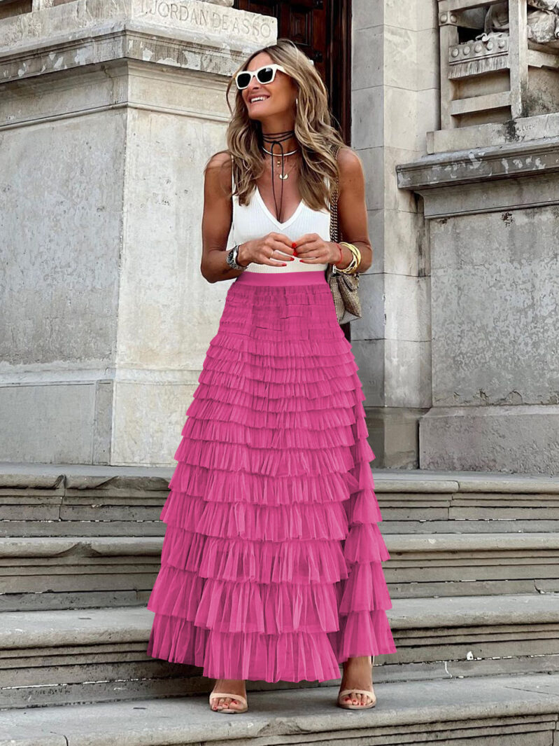 Elegant Mesh Fluffy Skirt